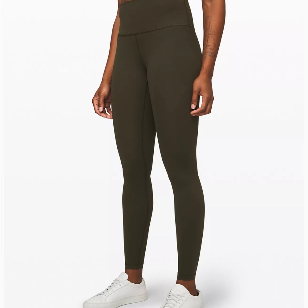 Lululemon size 6 mid rise green/grey winder under
